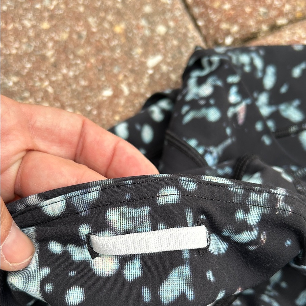 Worn once - LULULEMON Fast & Free 7/8 Tight *Nulux 25" in Pixel Haze Multi Black - Picture 7 of 12